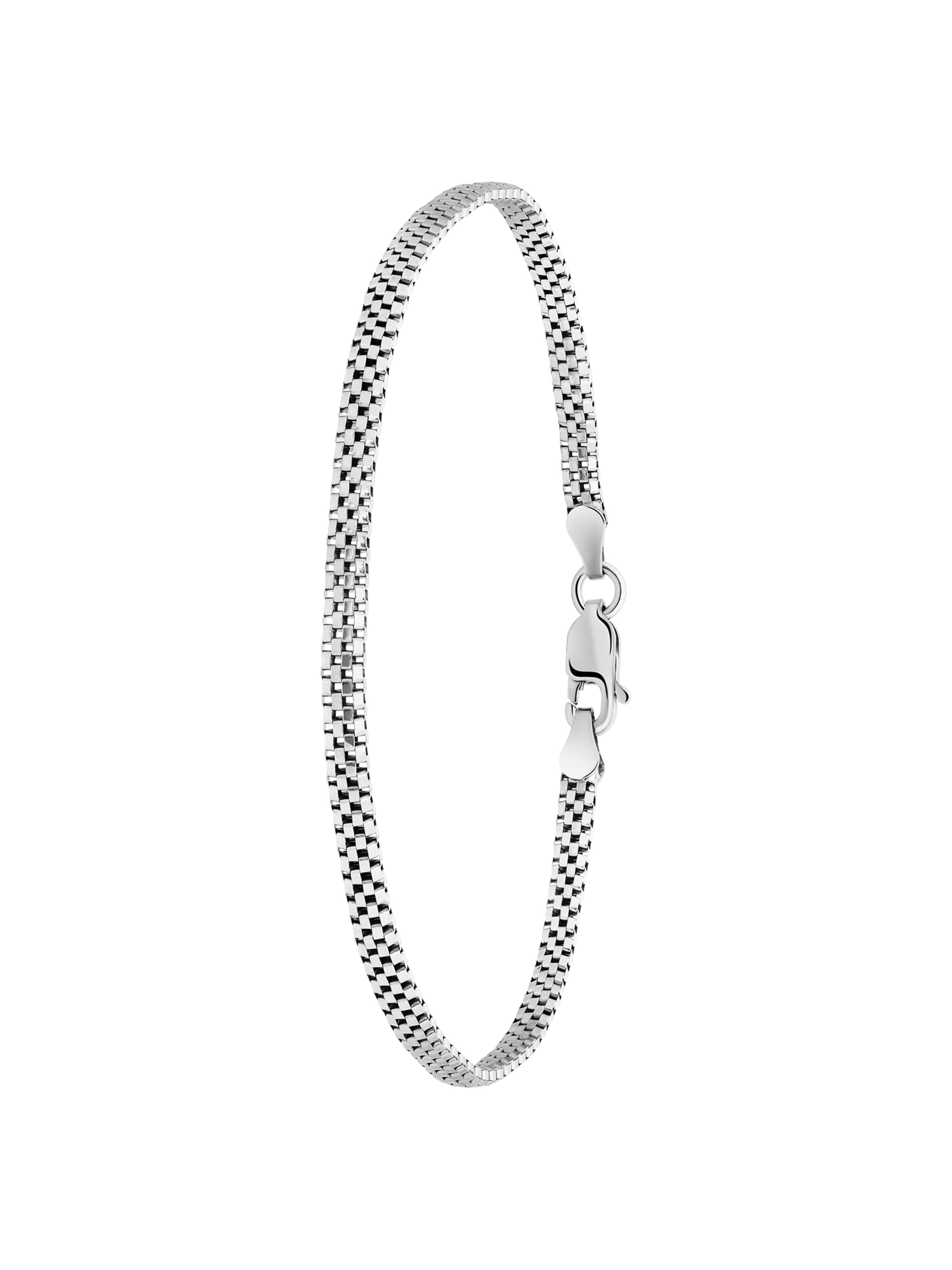 Lucardi Armband 'Basic' in Silber: Vorderseite