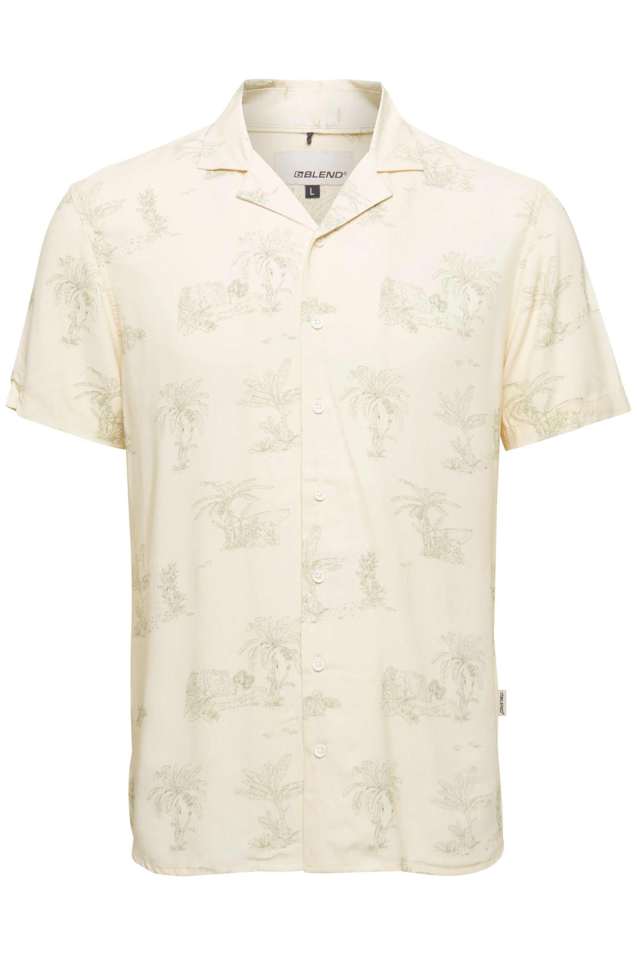 BLEND Button Up Shirt in Beige: front