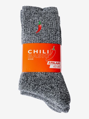 Chili Lifestyle Sportsocken 'Track Melange' in Grau