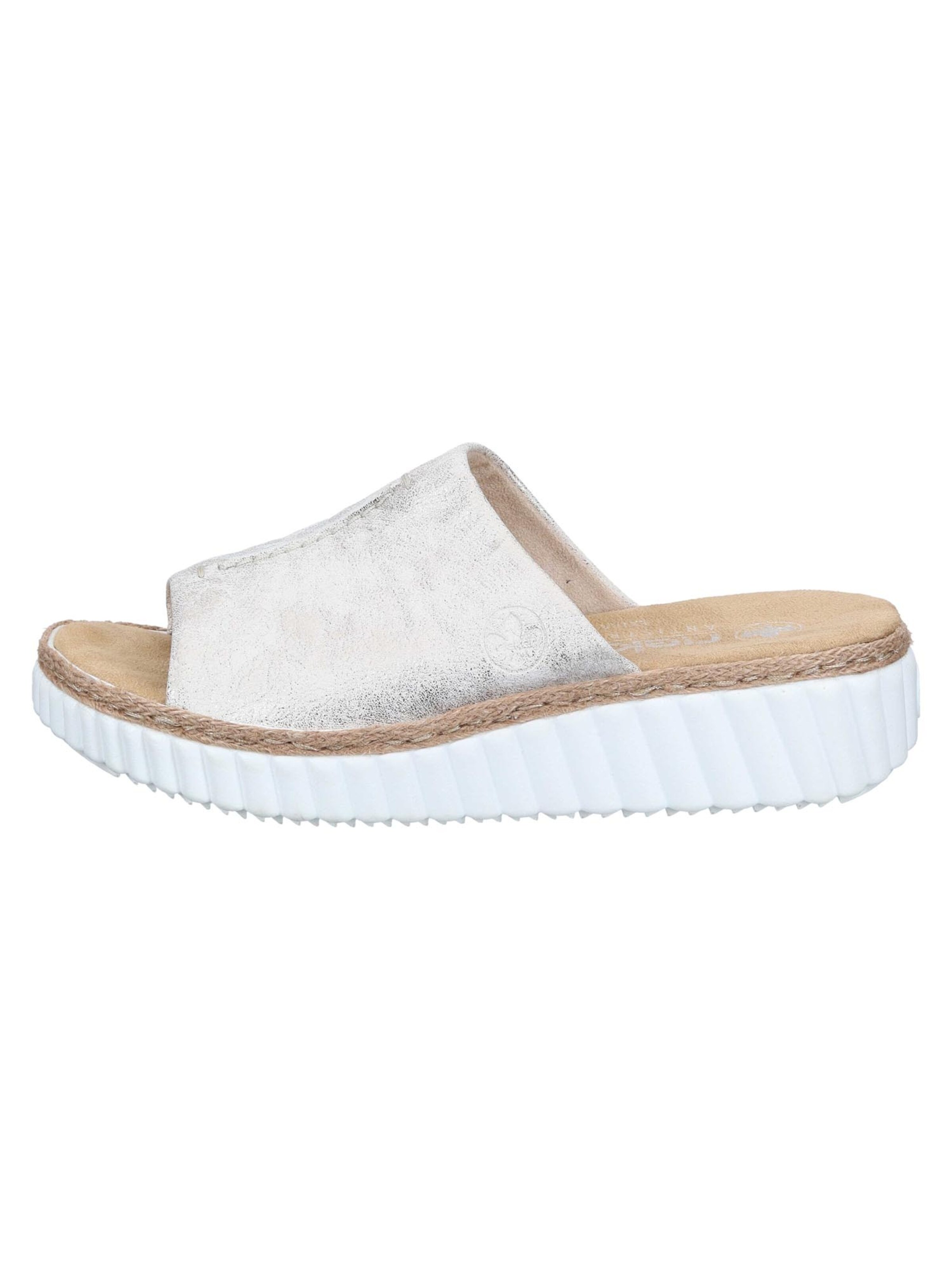 Rieker Mules 'Basic' in White: front