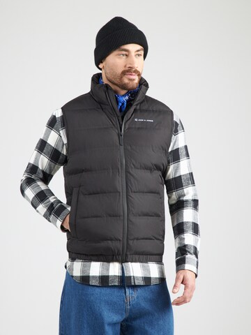 Gilet 'JJALPES' JACK & JONES en noir : devant