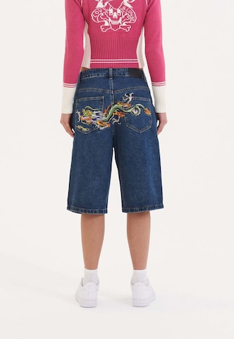 Ed Hardy Baggy Džínsy - Modrá