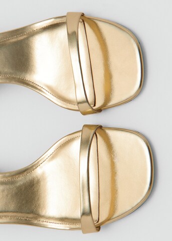 MANGO Strap Sandals 'Tica' in Gold