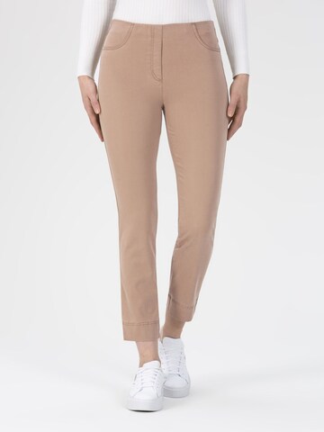 STEHMANN Slimfit Broek in Beige: voorkant