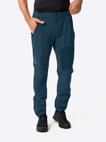 VAUDE Tapered Outdoorbroek 'Scopi III' in Blauw: voorkant