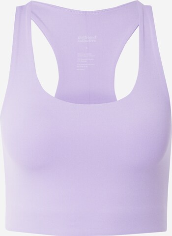 Girlfriend Collective Bustier Sport-BH 'Paloma' in Lila: predná strana