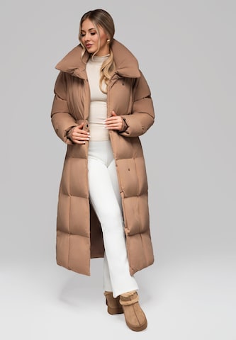 Ombre Winterjas in Bruin