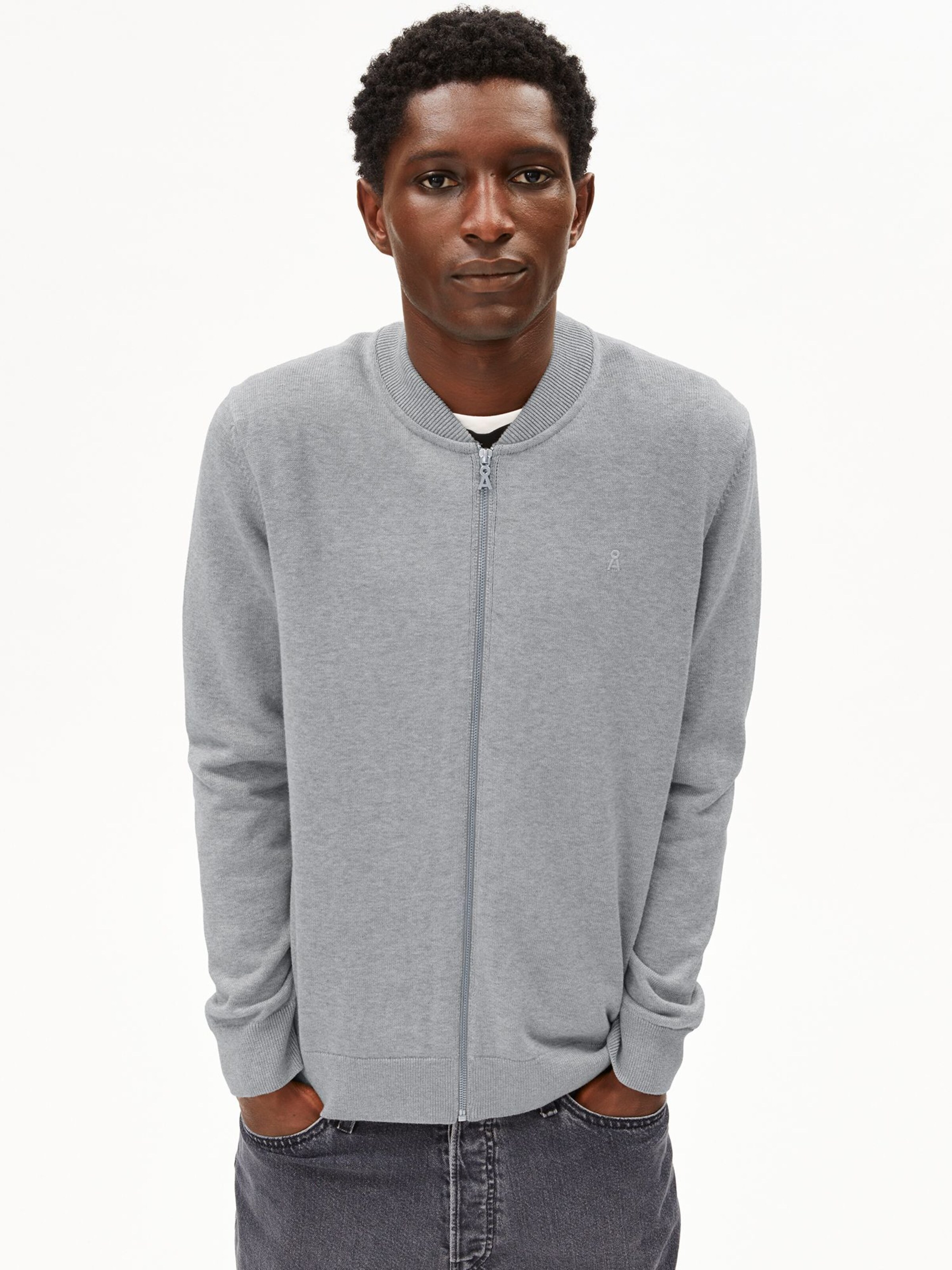 ARMEDANGELS Sweater in Grey: front