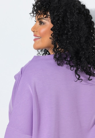 Ulla Popken - Sweatshirt em roxo
