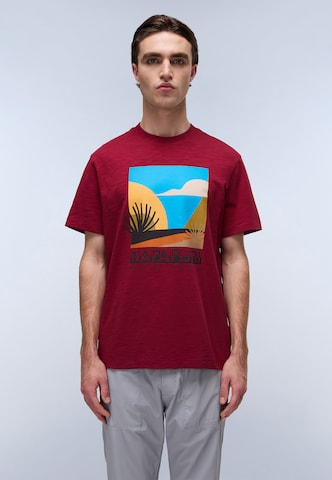NAPAPIJRI T-shirt 'S-Arbia' i röd: framsida