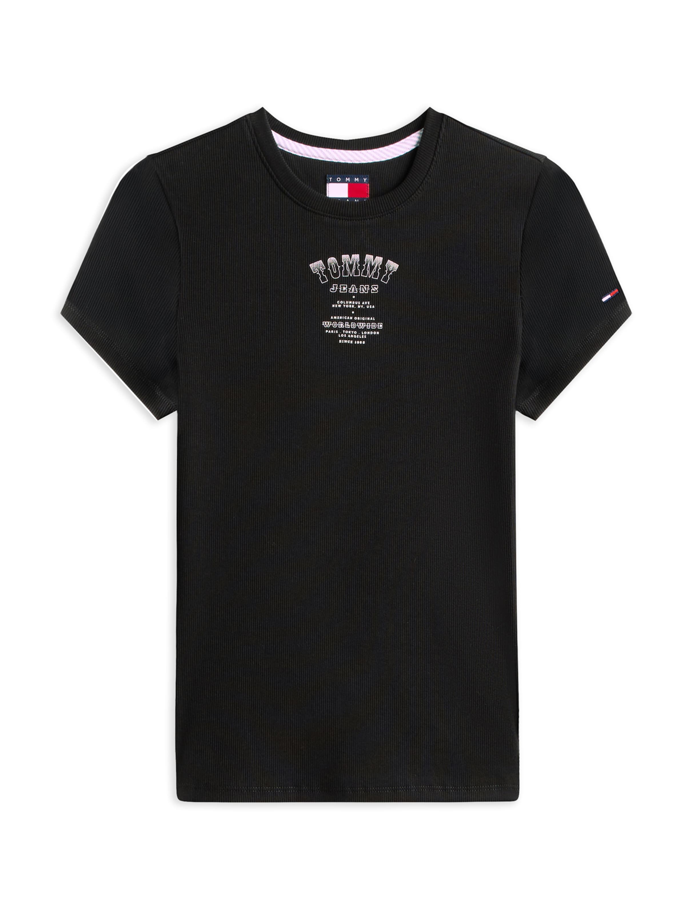 juoda Tommy Jeans Marškinėliai 'WESTERN': priekis