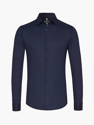 DESOTO Slim Fit Hemd 'Kent' in Blau: Vorderseite