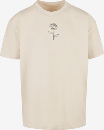 T-Shirt 'Rose' Merchcode en beige : devant