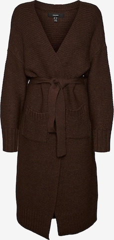 VERO MODA Knit cardigan 'NONAME' in Brown: front