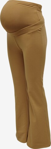 Only Maternity Flared Pants 'FEVER' in Brown: front