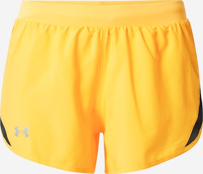 UNDER ARMOUR Workout Pants 'Fly By 2.0' in Yellow / Silver grey / Black, Item view