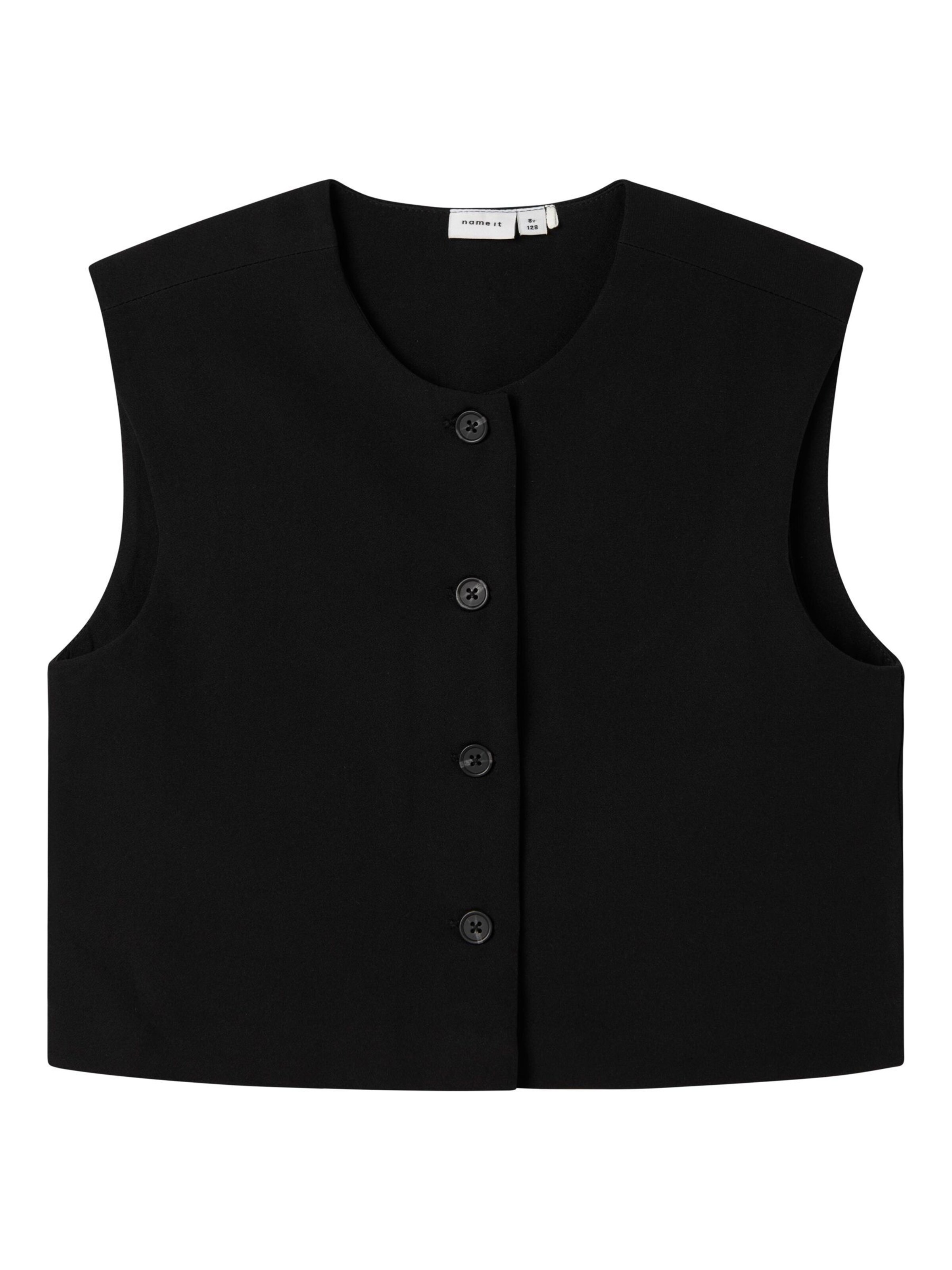 NAME IT Weste in Schwarz: Vorderseite