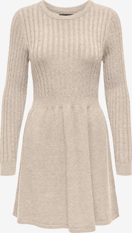Robes en maille 'ONLFIA' ONLY en beige : devant