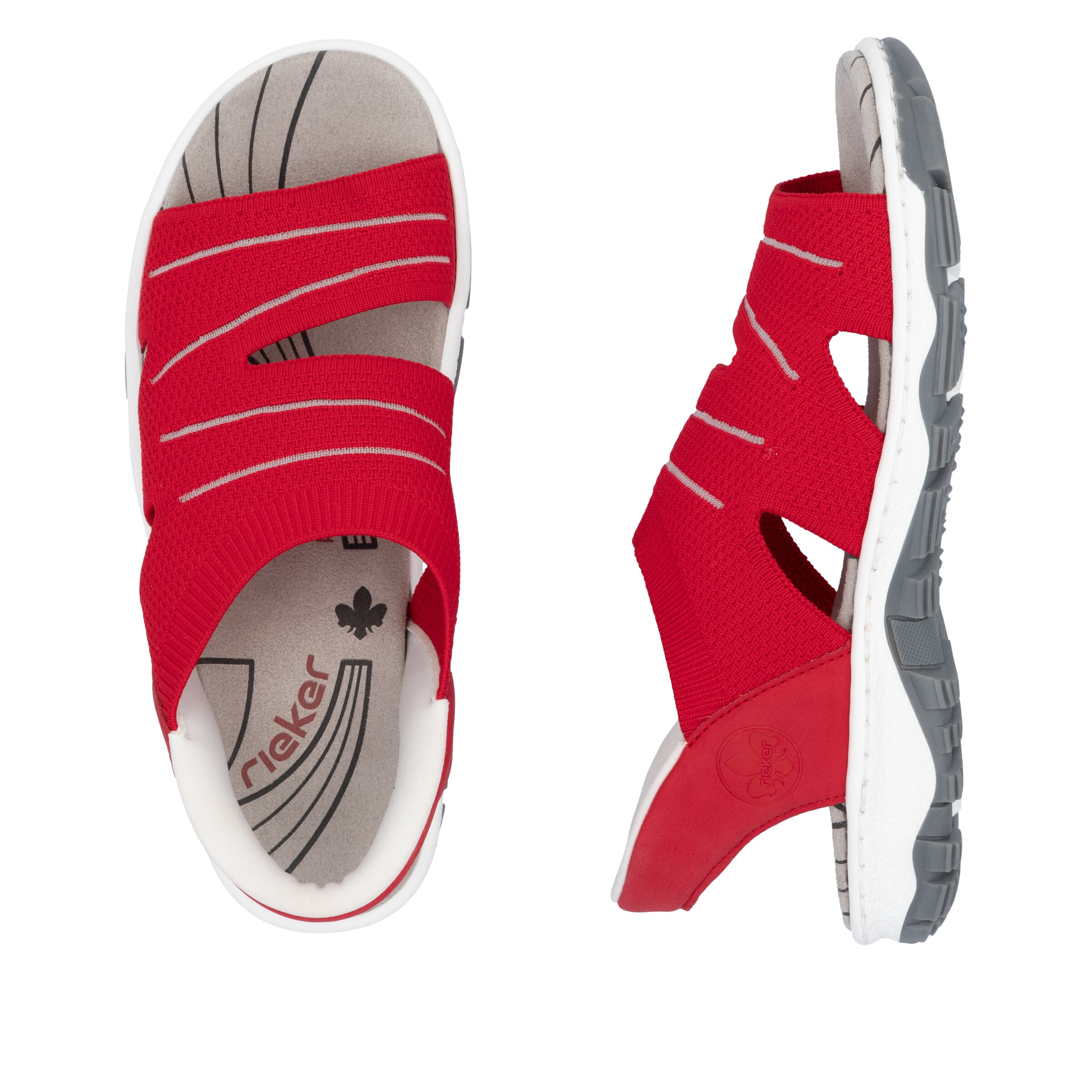 Rieker Hiking Sandals in Red