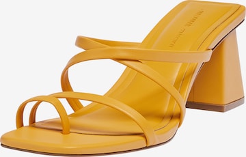 Pull&Bear T-Bar Sandals in Yellow: front
