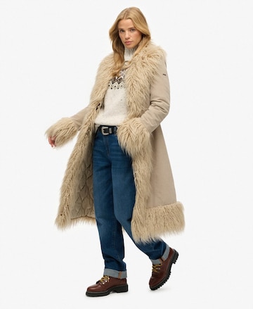 Manteau mi-saison 'Afghan' Superdry en gris