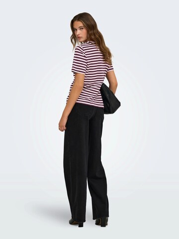 ONLY Shirt 'ONLHAPPY' in Lila
