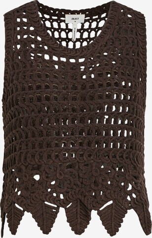 OBJECT Knitted Top 'LUXY' in Brown: front