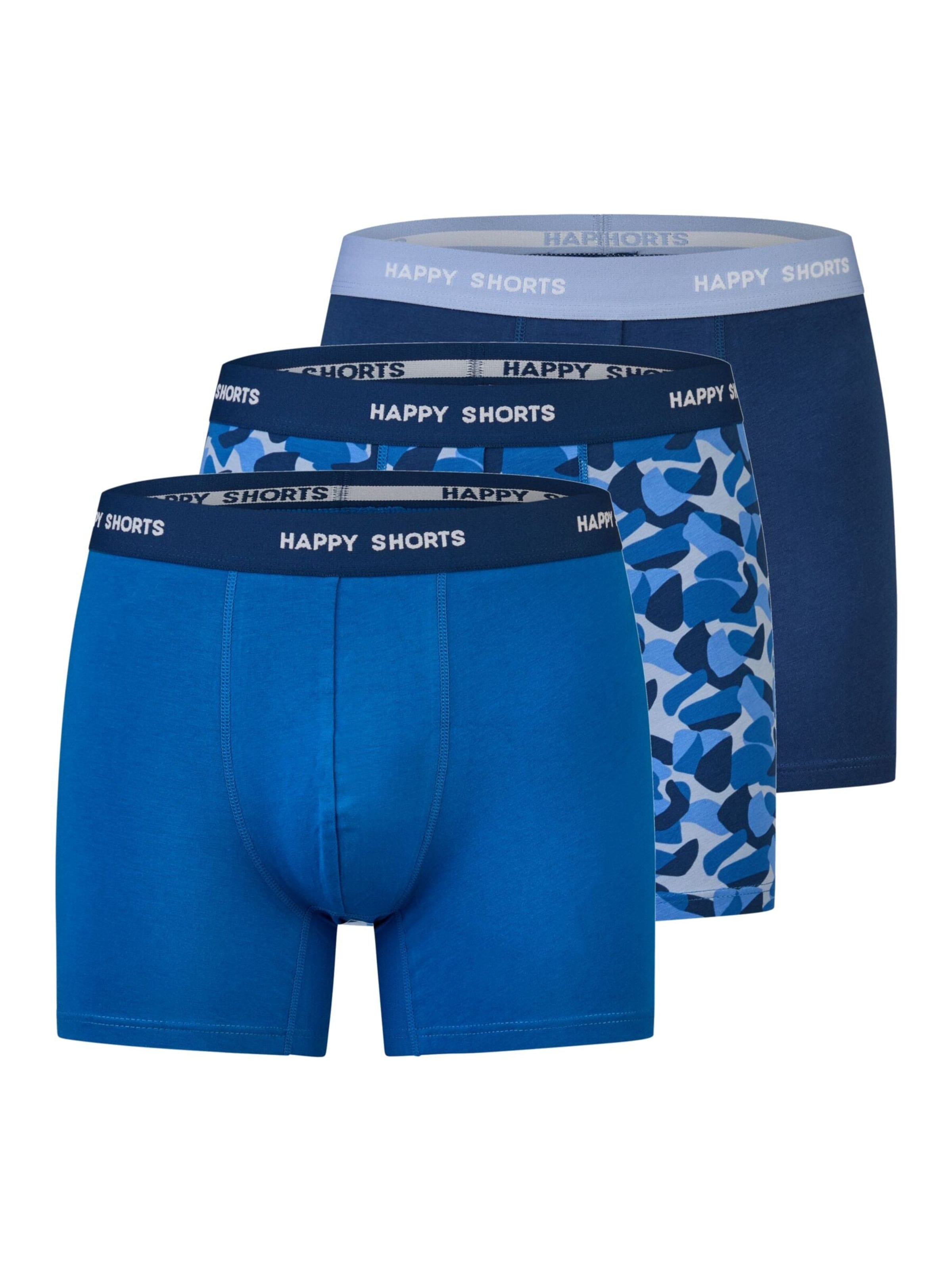 Happy Shorts Boxershorts 'Happy' in Blauw: voorkant