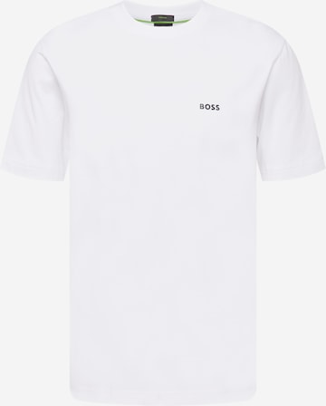 T-Shirt 'TEE' BOSS Green en blanc : devant