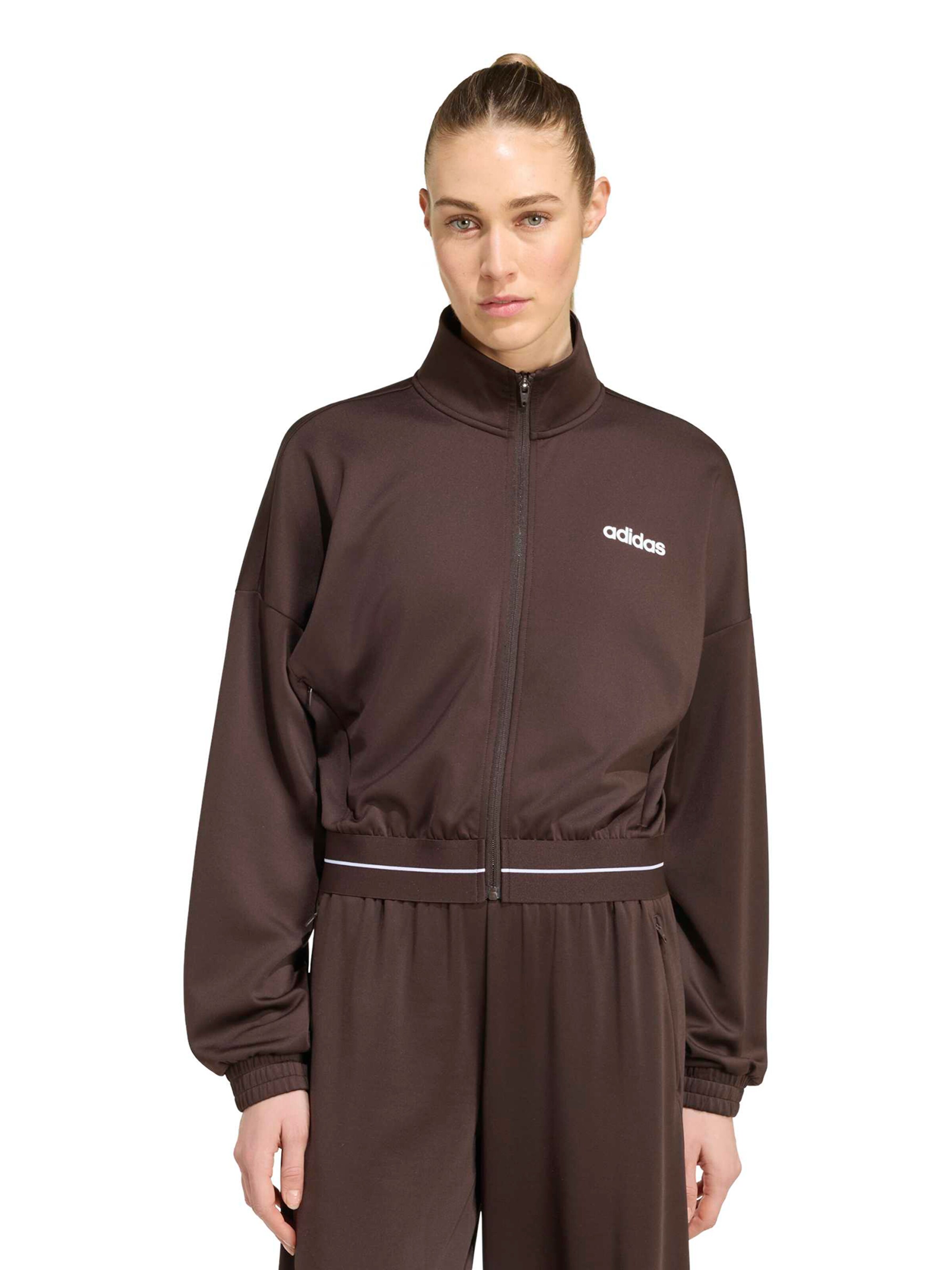 ADIDAS PERFORMANCE Sportsweatjacka i brun: framsida