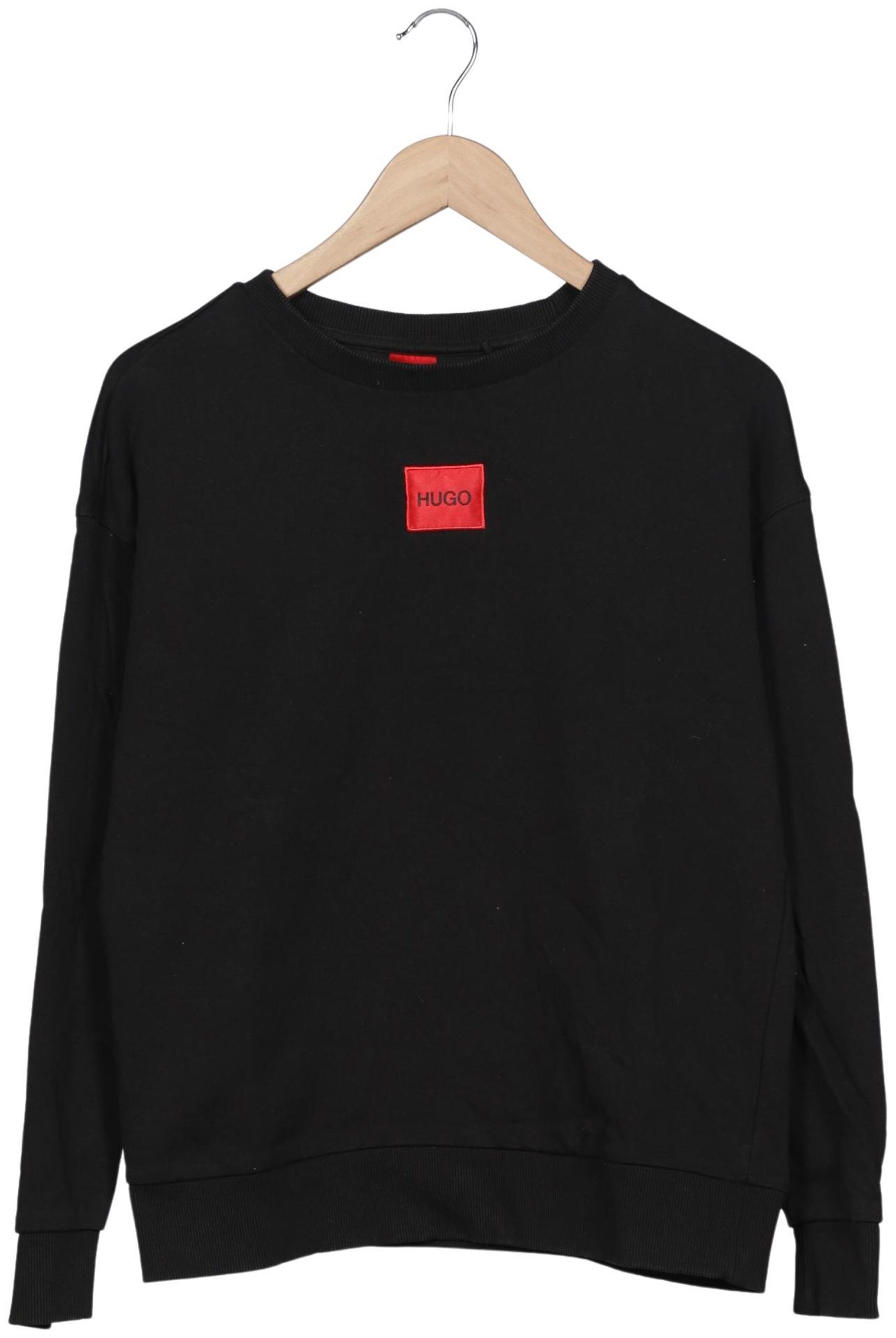 HUGO Sweatshirt & Zip-Up Hoodie in M in Black: front