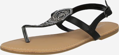 Flip-flops 'Ivy' Hailys pe negru / argintiu, Vizualizare produs