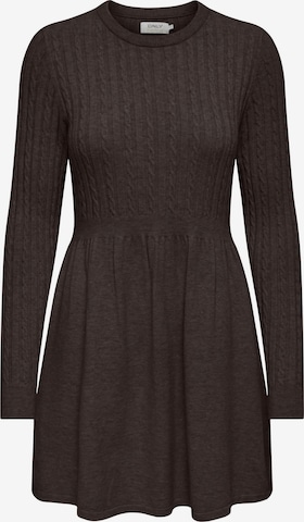 ONLY - Vestido de punto 'ONLFia' en marrón: frente