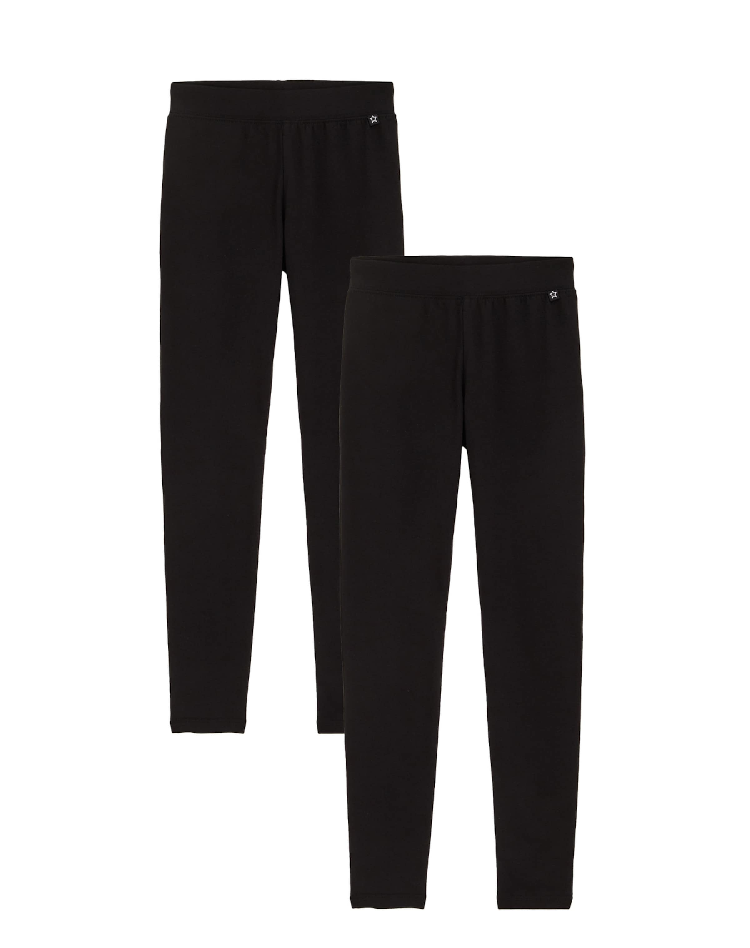 WE Fashion Скинни Леггинсы в Черный: спереди