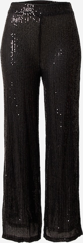 Wide leg Pantaloni de la Oasis pe negru: față