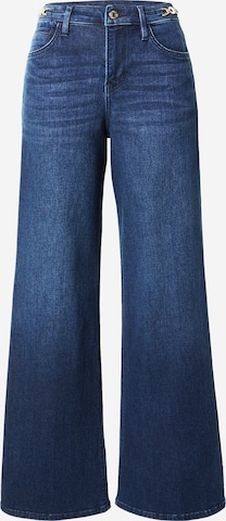 s.OliverWide Leg/ Široke nogavice Traperice 'SURI' - plava boja: prednji dio