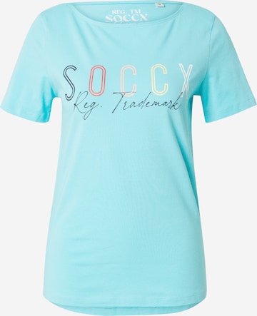 T-shirt Soccx en bleu : devant