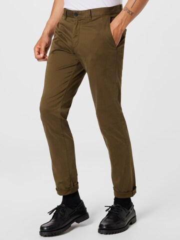 žalia TOMMY HILFIGER Prigludęs „Chino“ stiliaus kelnės 'Bleecker'