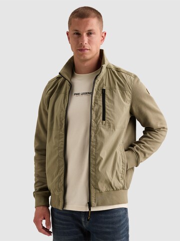 Giacca di mezza stagione 'Hybrid jacket with zipper closure and side pockets' di PME Legend in verde: frontale