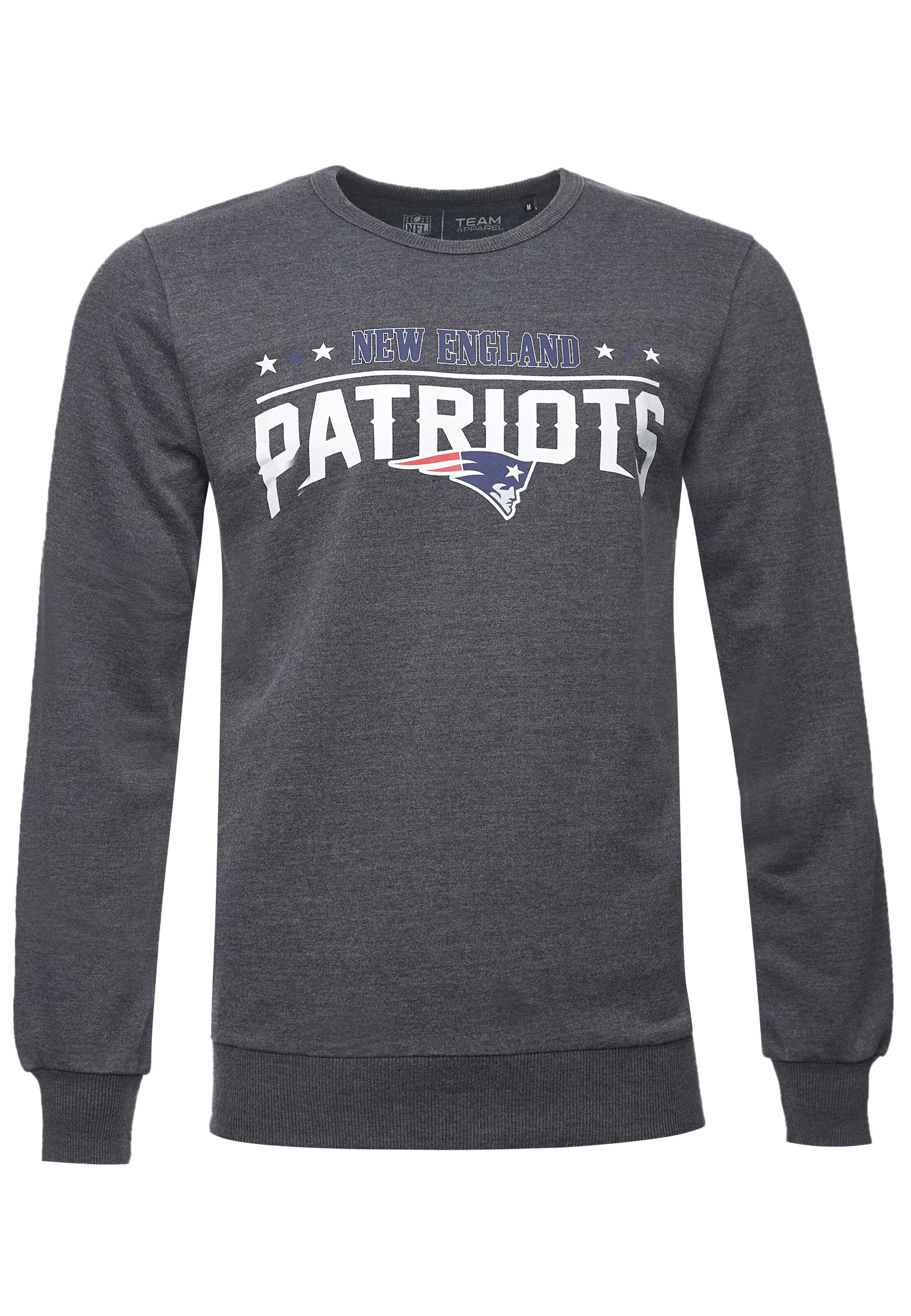 Recovered Sweatshirt 'New England Patriots' in Grijs: voorkant