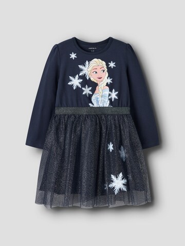 NAME IT Dress 'Disney Frozen Nmfosimi Midikleid Puffärmel' in Blue