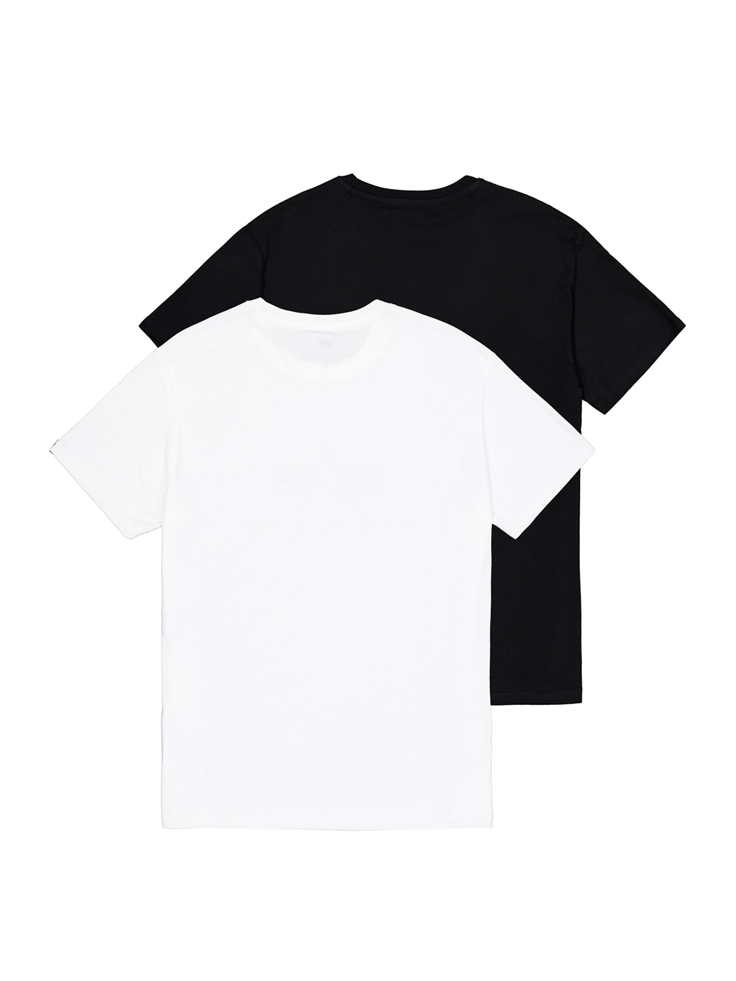 ALPHA INDUSTRIES Shirt 'Basic 2 Pack' in Black