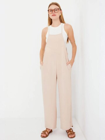 Wide leg Tuta jumpsuit di Bigdart in beige