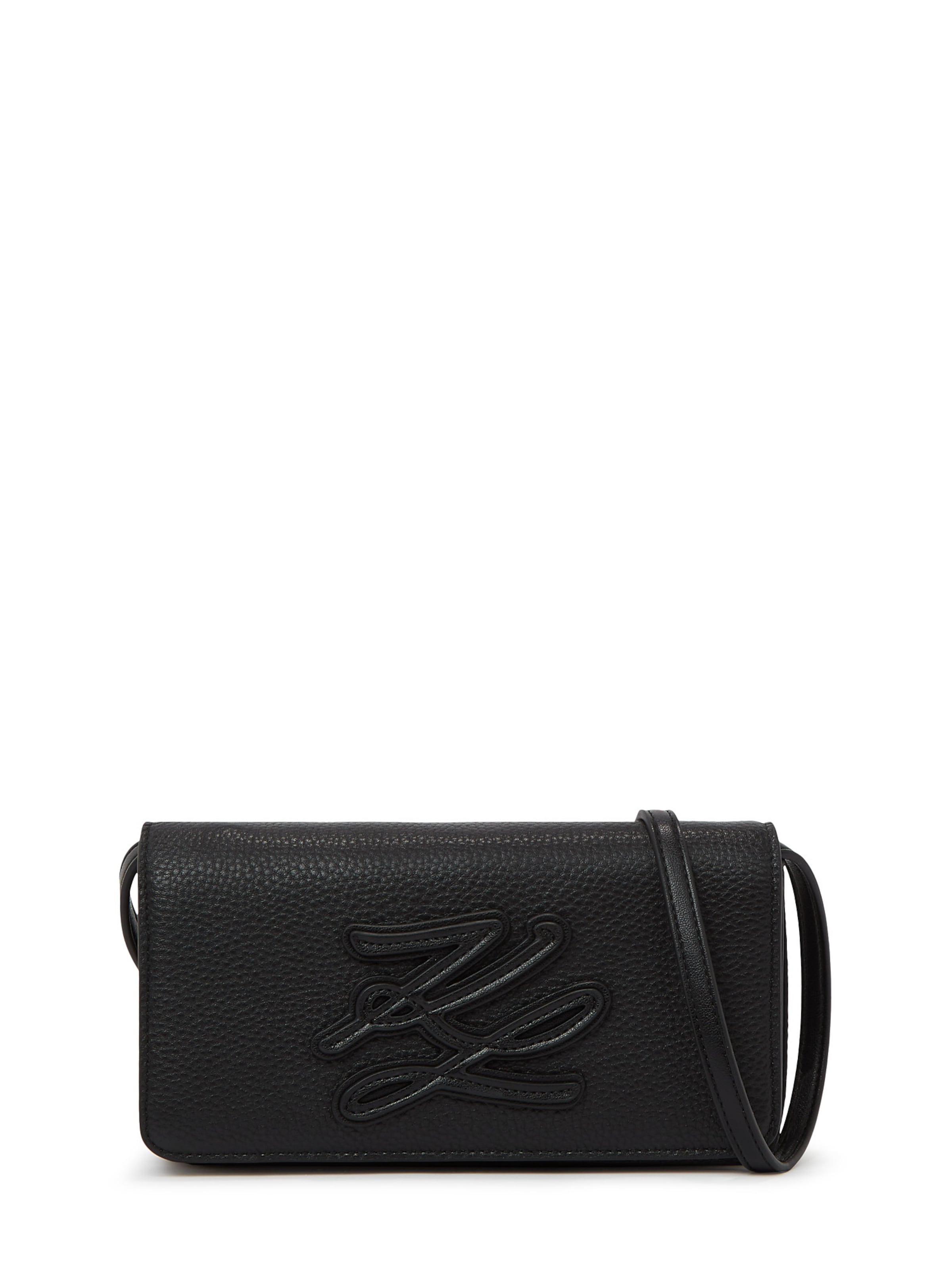 Karl Lagerfeld Чанта с презрамки в черно: отпред