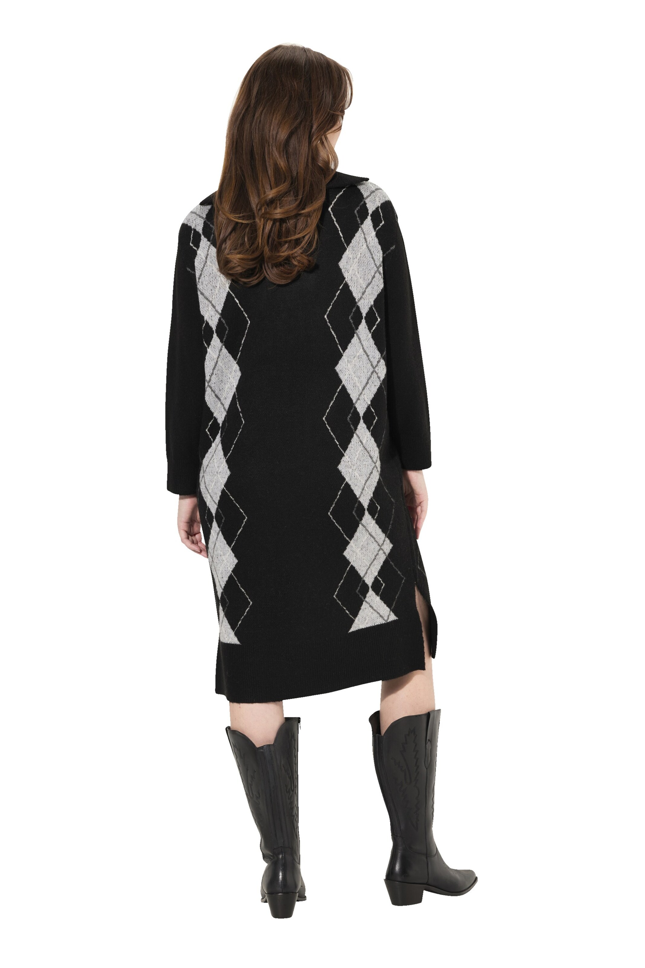 Ulla Popken Gebreide jurk in Zwart