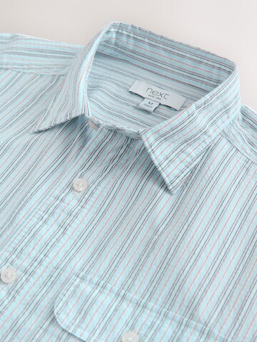Next Regular fit Button Up Shirt in Blue