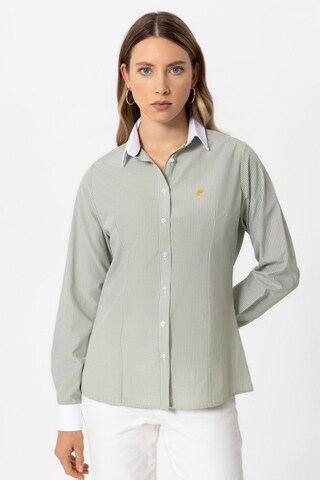 Camicia da donna di DENIM CULTURE in verde: frontale