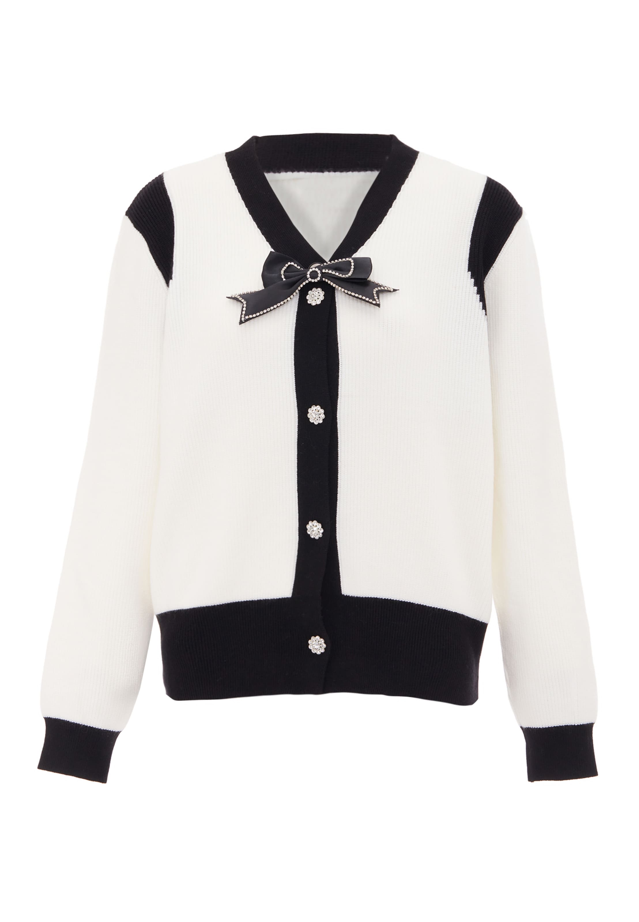 CHANI Gebreid vest in Zwart: voorkant