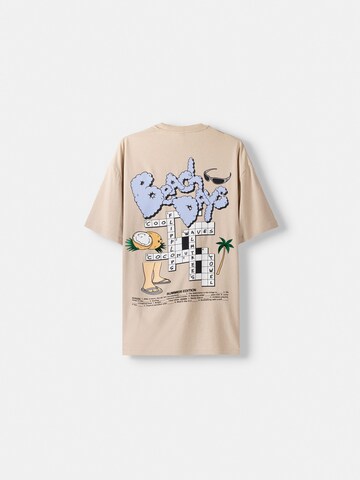 Bershka T-shirt i beige