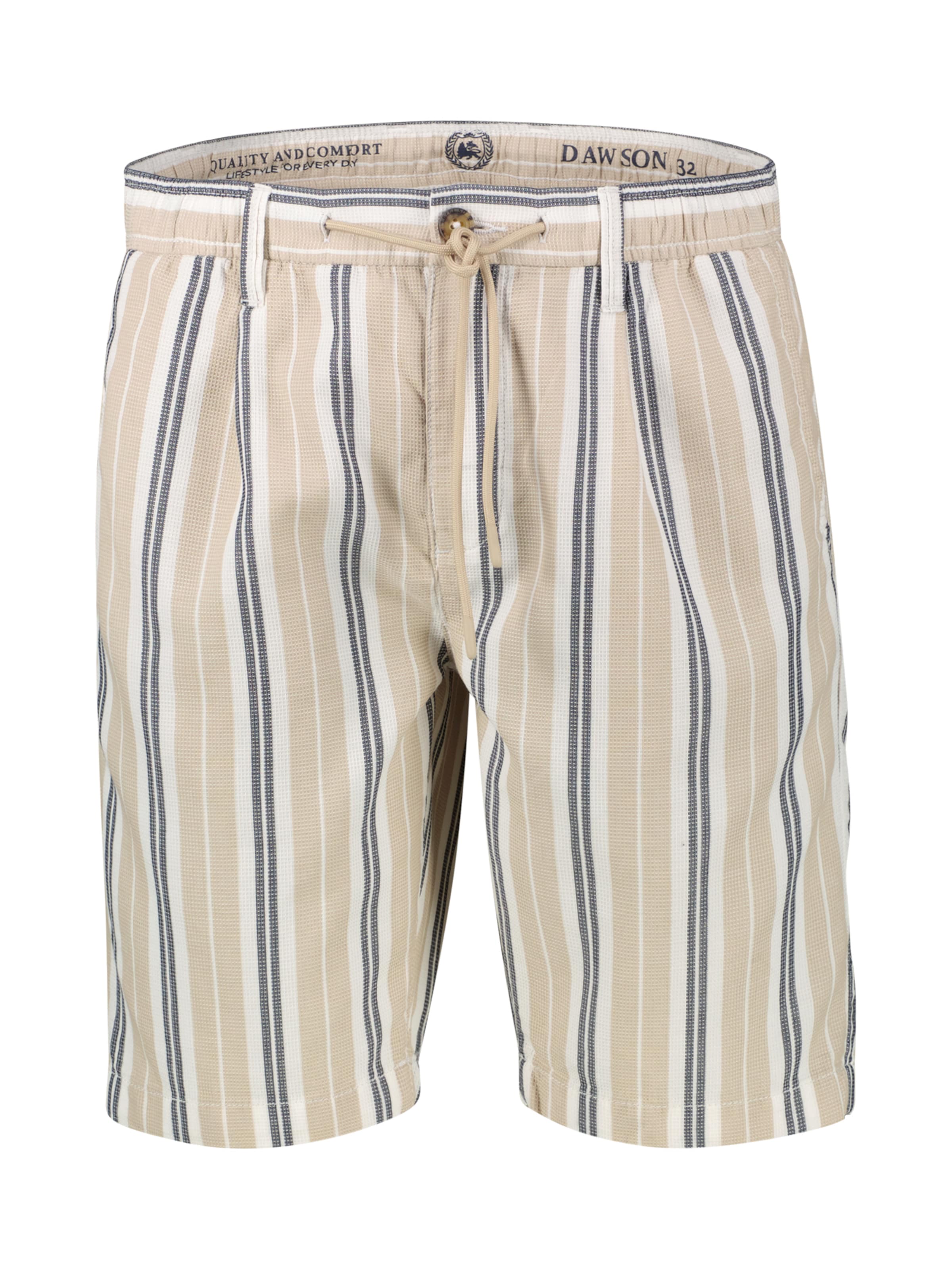 LERROS Regular Chino-Shorts aus Baumwolle mit modischem Streifenmuster in Beige: Vorderseite